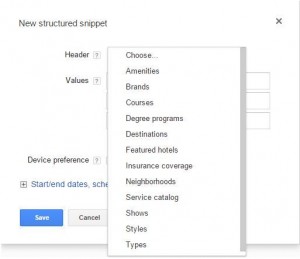 AdWords snippet