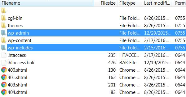 wp-admin-wp-includes-folders