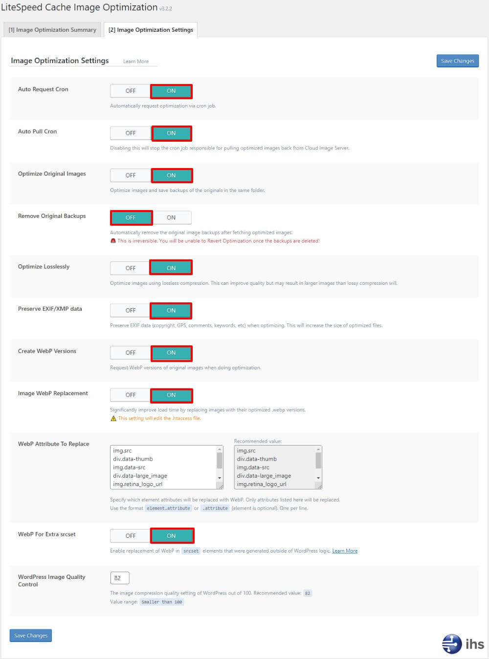 litespeed-cache-image-optimization-settings