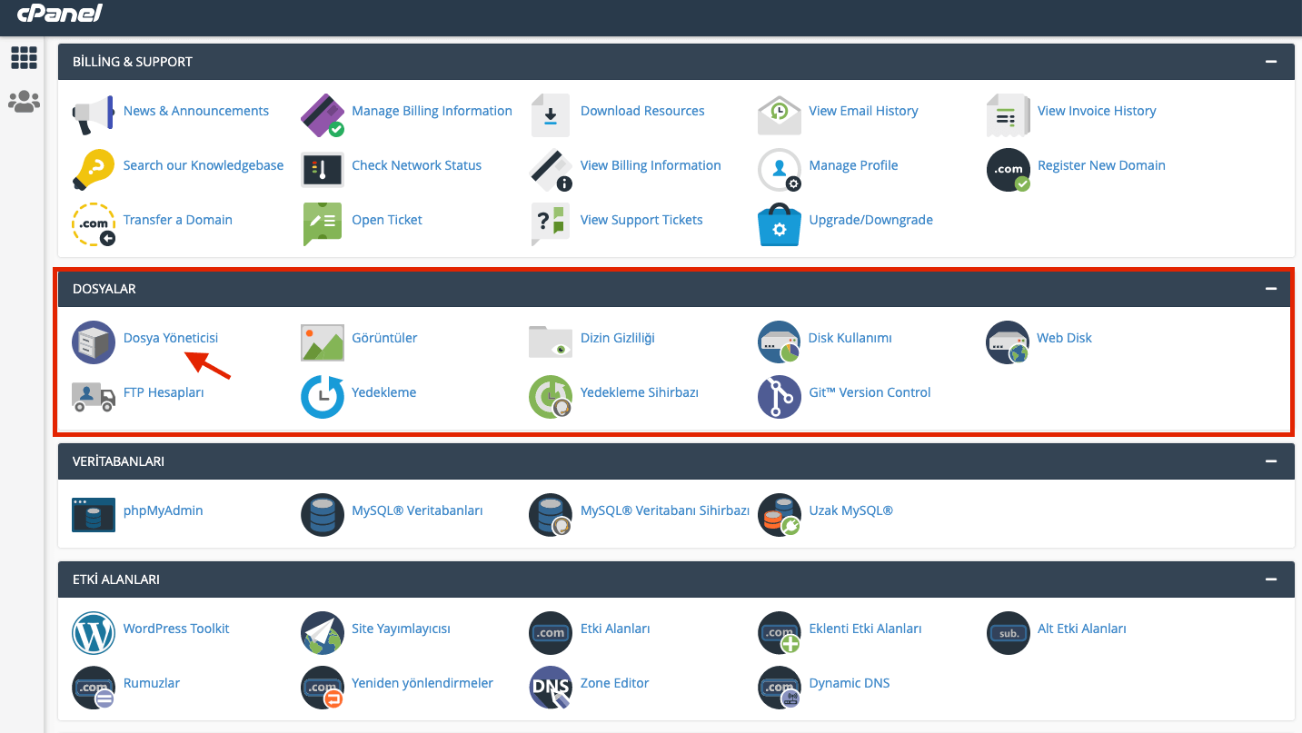 cpanel-phpinfo-dosyasi-olusturma